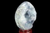 Crystal Filled Celestine (Celestite) Egg Geode - Madagascar #100031-3